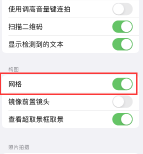 榕江苹果手机维修网点分享iPhone如何开启九宫格构图功能 